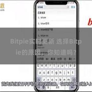 Bitpie实时更新 选择Bitpie的原因，你知道吗？