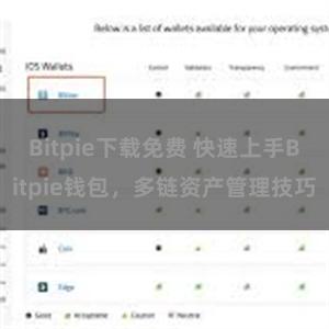 Bitpie下载免费 快速上手Bitpie钱包，多链资产管理技巧