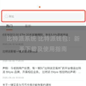 比特派系统 比特派钱包：新手下载及使用指南