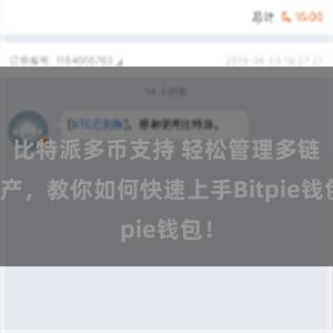 比特派多币支持 轻松管理多链资产，教你如何快速上手Bitpie钱包！