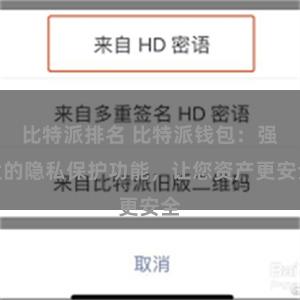 比特派排名 比特派钱包：强大的隐私保护功能，让您资产更安全