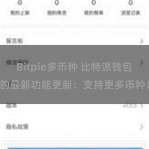 Bitpie多币种 比特派钱包的最新功能更新：支持更多币种！