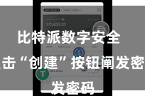 比特派数字安全  点击“创建”按钮阐发密码